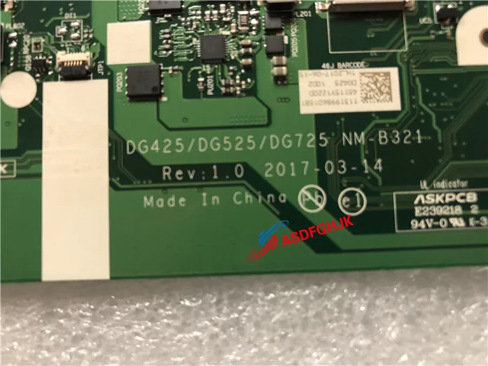 Оригинальная материнская плата для ноутбука lenovo IdeaPad 320-15AST DG425/DG525/DG725 NM-B321 полностью протестирована