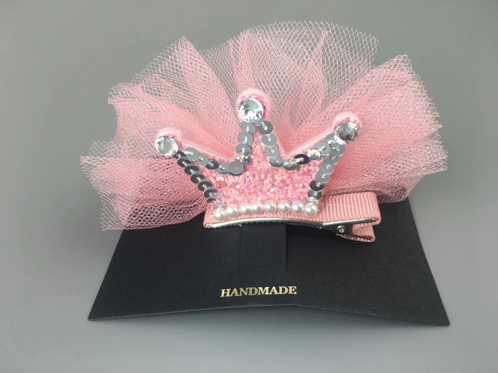 

10pcs Boutique Sequin Crown Hairpins Solid Lace Glitter Tiaras Hair Clips Princess Headwear Fashion Girls Hair Accessories