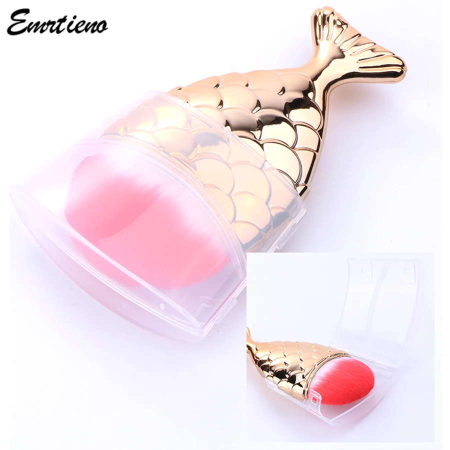 1 шт. Косметическая пудра Уход за кожей лица рыбы Кисточки Макияж Инструменты Pincel