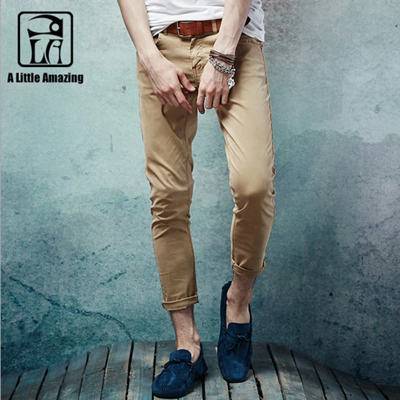 Новинка 2016 г. Лидер продаж мужские узкие брюки модные повседневные девятый Штаны