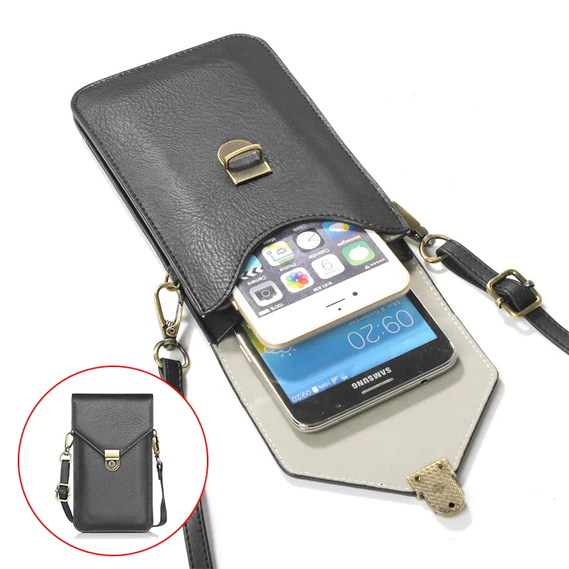 Роскошный женский Чехол кобура из искусственной кожи с двойными карманами для