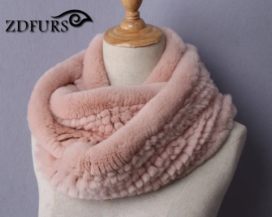 ZDFURS* женский шарф из натурального меха кролика Рекс, зимний мужской меховой шарф ручной работы, черный серый меховой шарф