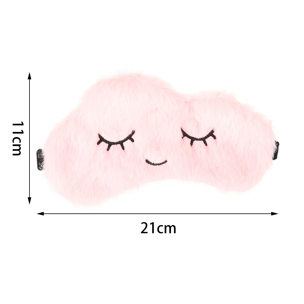 1Pcs Sleeping Aid Eye Patch GiftSoft Blindfold Super soft plush Cartoon cloud eye mask cute eyelashes sleep shade Eyepatch | Красота и