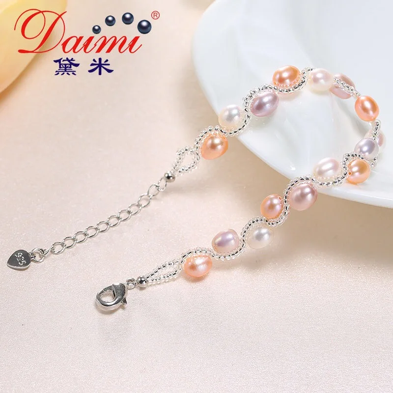 DAIMI Multi 6-7 мм жемчужный браслет браслеты для женщин | Украшения и аксессуары