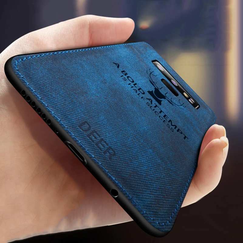 Чехол Muchi для Samsung Galaxy Note 9 классическая ткань мягкая силиконовая рамка задняя