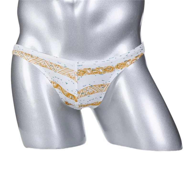 YUFEIDA летние сексуальные Трусы стринги с цветочным принтом мужское нижнее белье