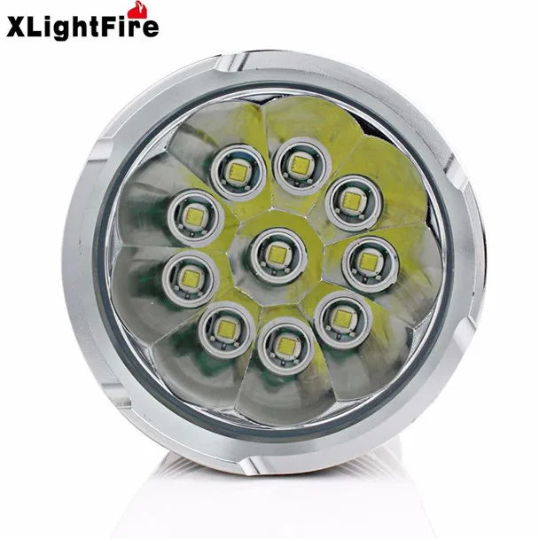 XLight 25000LM 10 x CREE XM-L T6 светодиодный Охота фонарик 4x18650 лампы факел фонарями 18650 Перезаряжаемые Батарея супер bright2018