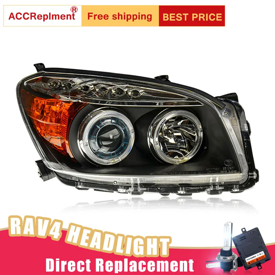 2 шт. светодиодный фары для Toyota RAV4 2009 2013 Автомобильные ангельские глазки комплект