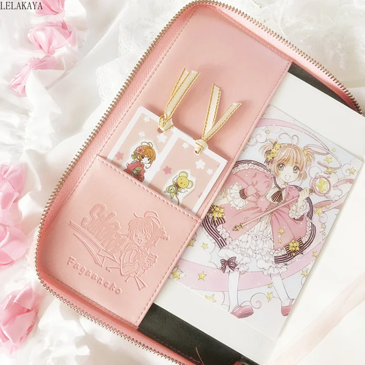 Карта Captor Sakura аниме действие напечатанный рисунок креативный бумажный блокнот мини мультфильм розовый молния обложка книги металлические ручки подарок кукла