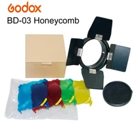 godox bd 03 barn door with honeycomb grid and 4 color gels set kits for photo studio flash k 180a 300sdi 250di