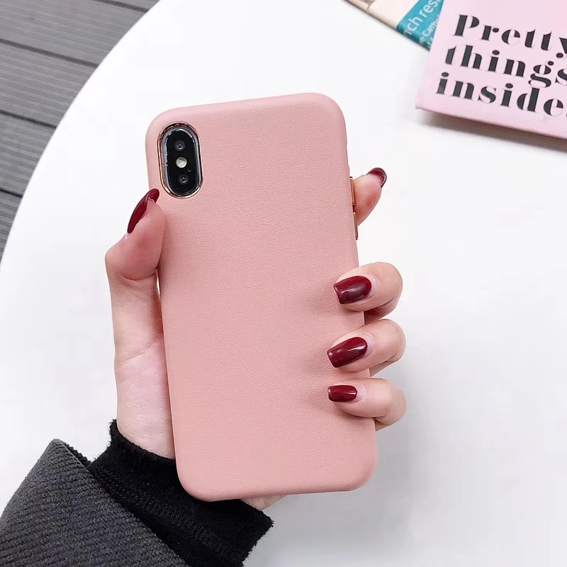Роскошный модный мягкий кожаный чехол для Apple iphone 6 6S 7 8 Plus X XR XS максимальный чехол Ip 7plus 8plus XsMax красные черные розовые синие чехлы