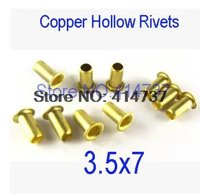 

100pcs /lot High Quality M3.5(d)*7(L)mm 3.5mm Brand New Copper Hollow Rivet Double-sided circuit board PCB vias nails