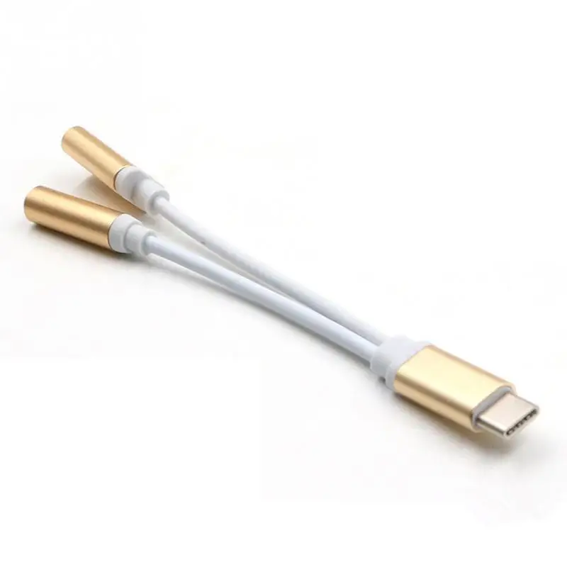 2в1 USB-C Кабель с разъемом типа C до 3,5 мм аудио кабель AUX usb type-C адаптер для зарядки наушников адаптер для мобильного телефона#25