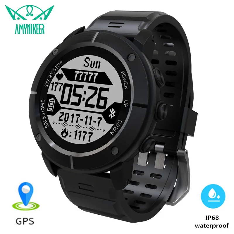 AMYNIKEER умные часы UW80C уличные спортивные часы gps навигация монитор сердечного ритма компас IP68 Водонепроницаемые умные часы для мужчин
