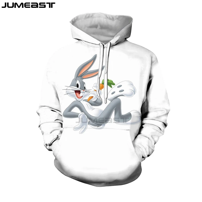 Бренд Jumeast, Мужская/Женская толстовка с 3D принтом, мультфильм, аниме, Багз Банни, длинный рукав, модная кепка, толстовка, спортивный пуловер, толстовки - Цвет: 13