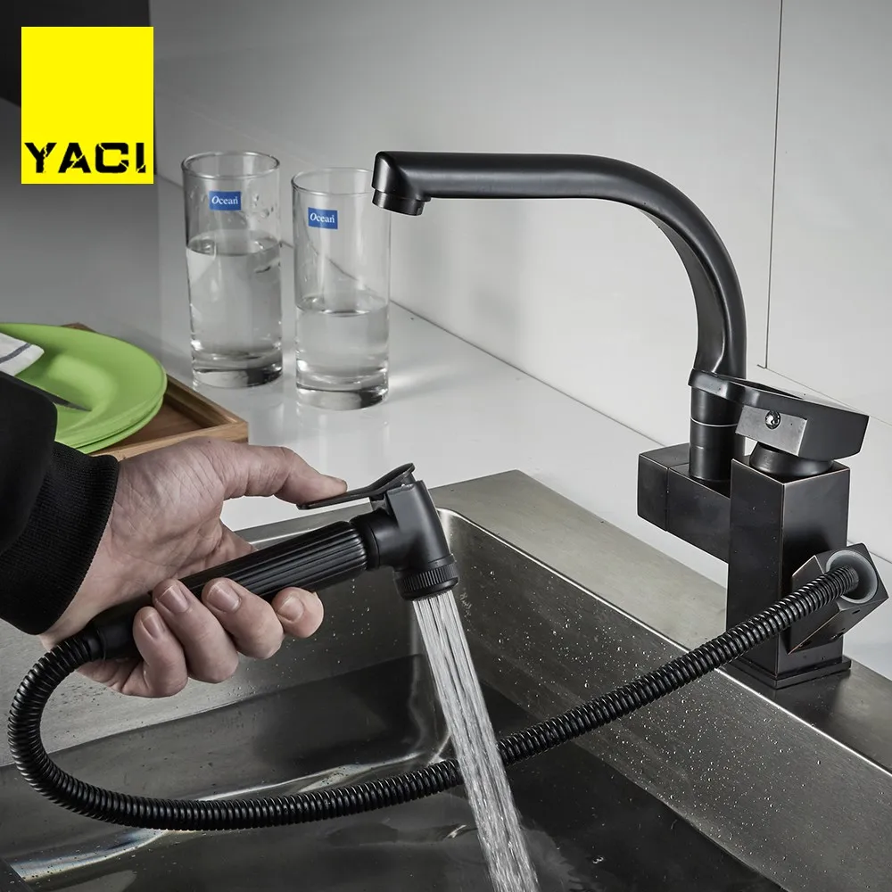 YACI смесители для кухни вытяжной душевой опрыскиватель дека крепление раковина