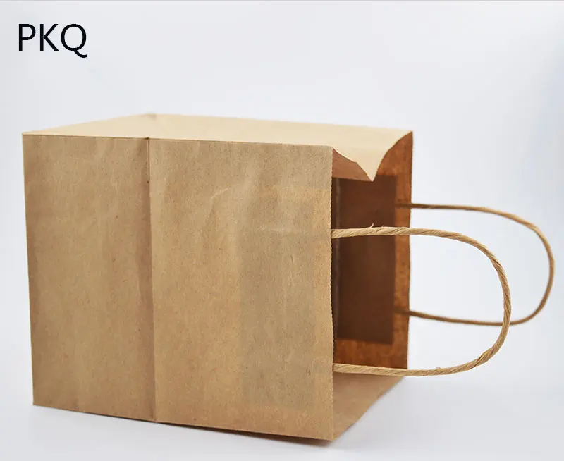 15x15x17 см пакет из крафт бумаги сумка на вынос экологичная Упаковка для выпечки