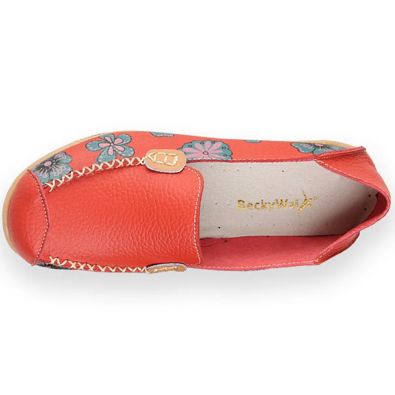 Лоферы BeckyWalk женские из натуральной кожи балетки на плоской подошве повседневные
