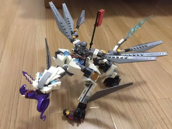 Бела 10323 Совместимость с Legoingly Ninjagoes Титан Дракон 70748 Building Block Модель Рисунок