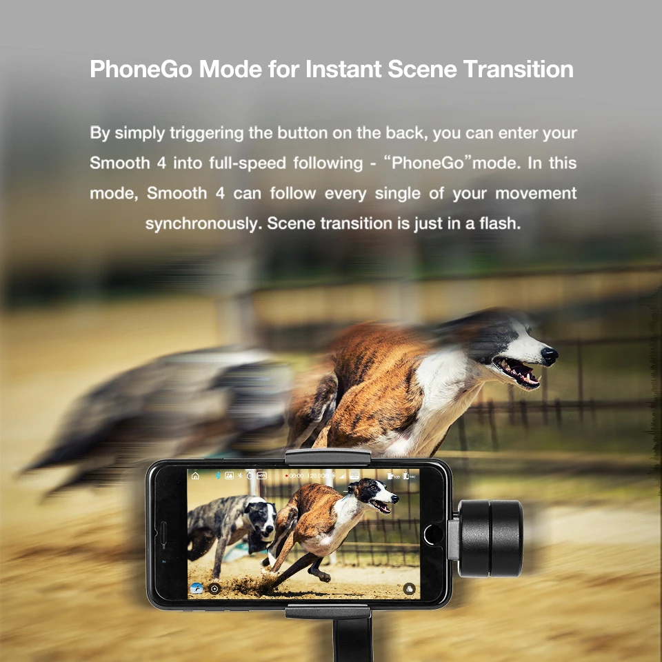 3 осевой Ручной Стабилизатор Zhiyun SMOOTH 4 для смартфона экшн камеры телефона
