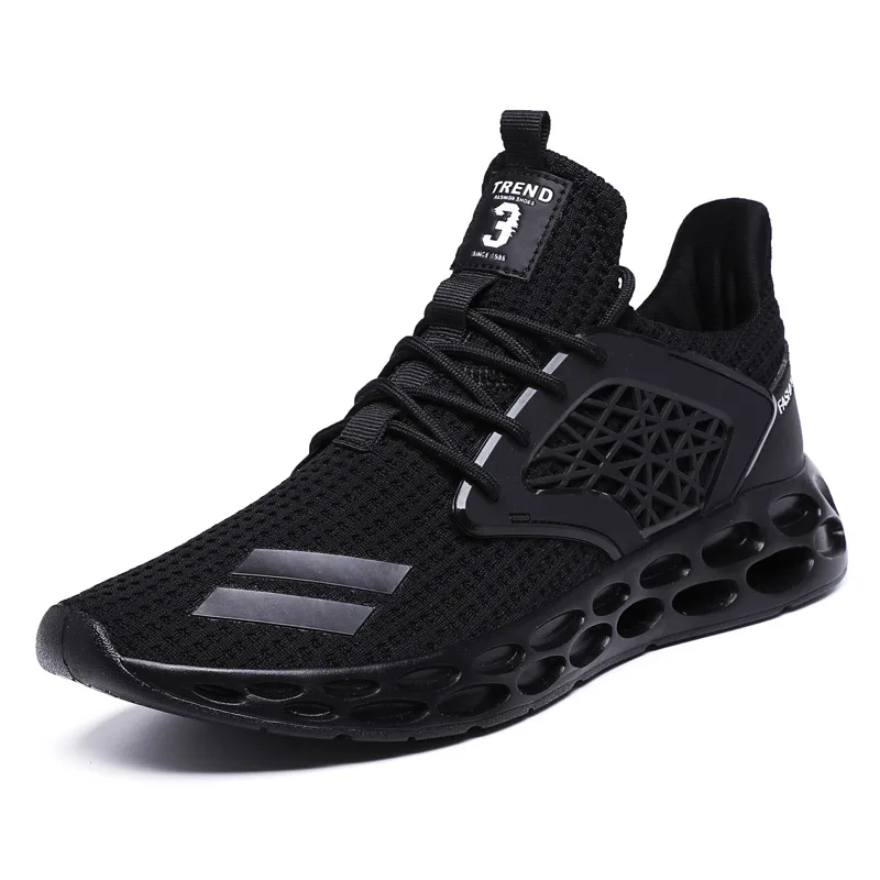 Black D BomKinta/, брендовые теннисные кроссовки, мужская обувь, большие размеры 39-48, качественная повседневная обувь для мужчин, мужские амортизирующие кроссовки с отверстиями Ayakkabi - Цвет: Black D