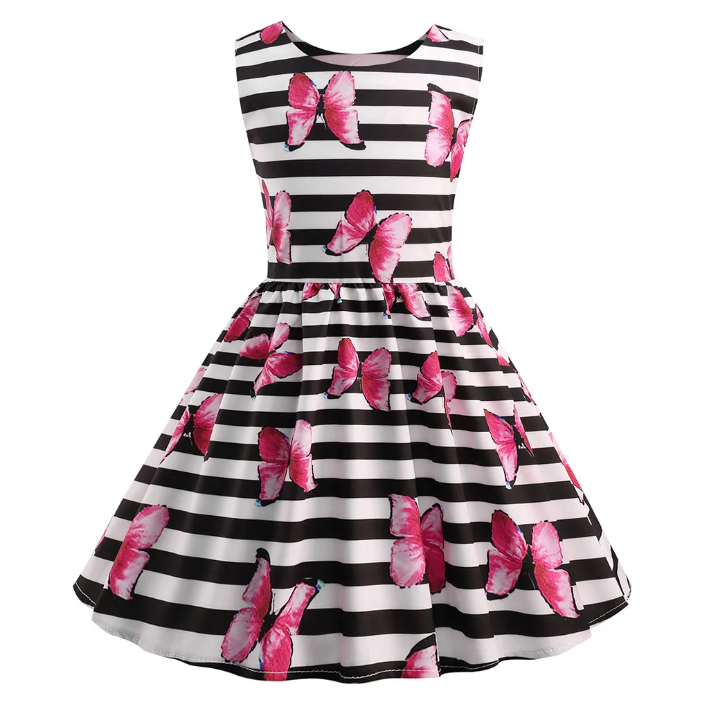 Toddler Kids Baby Girls Sleeveless Printing Princess Party Pageant Tutu Dresses 2019 Summer Baptism princess birthday party | Детская
