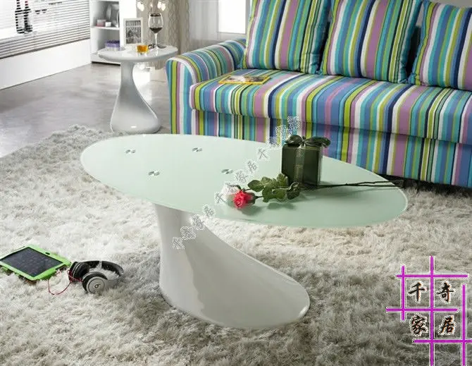 Чайный столик из закаленного стекла. Индивидуальный креативный чайный столик.