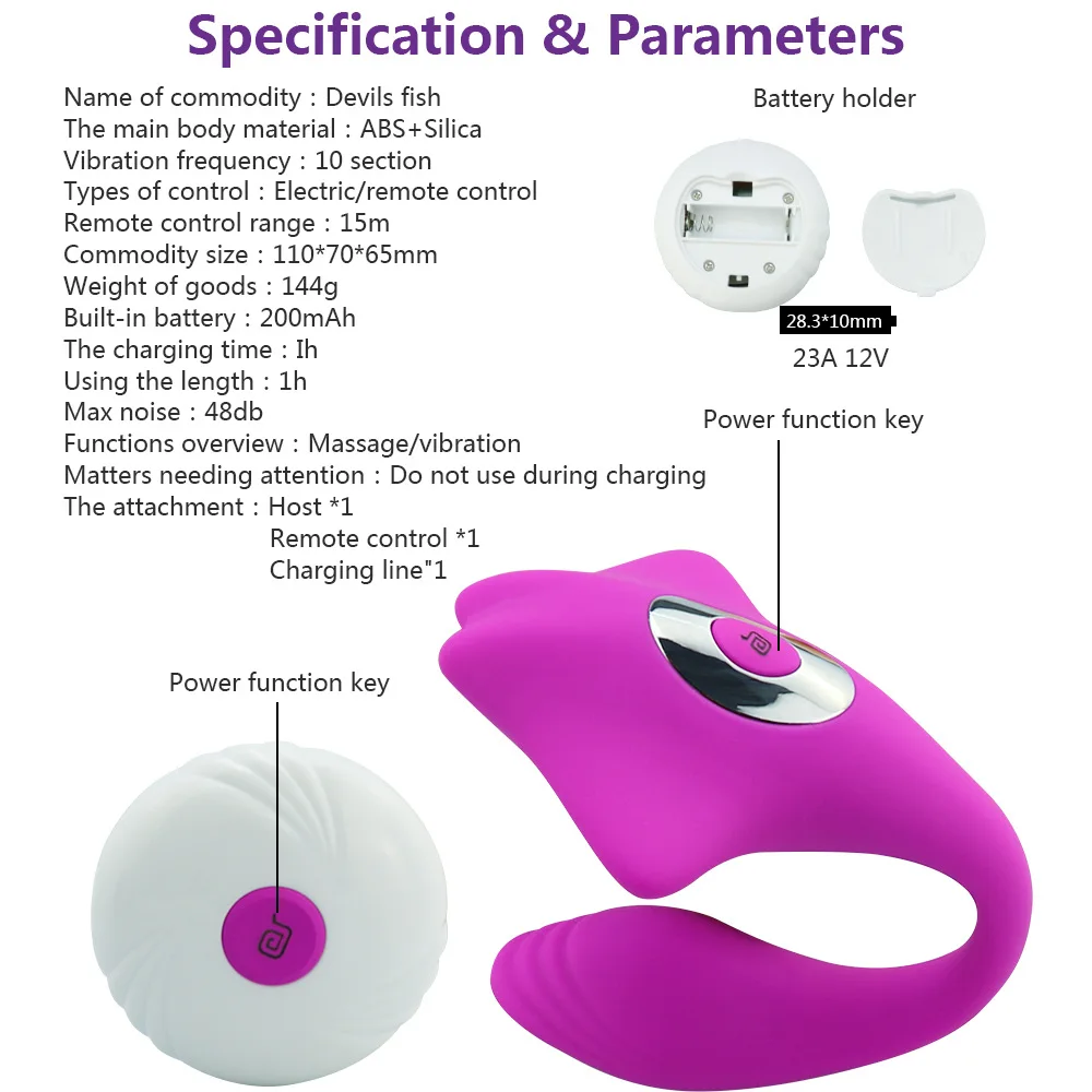 Дьявол в форме рыбы USB зарядка 10 скоростей вибраторы для женщин женская