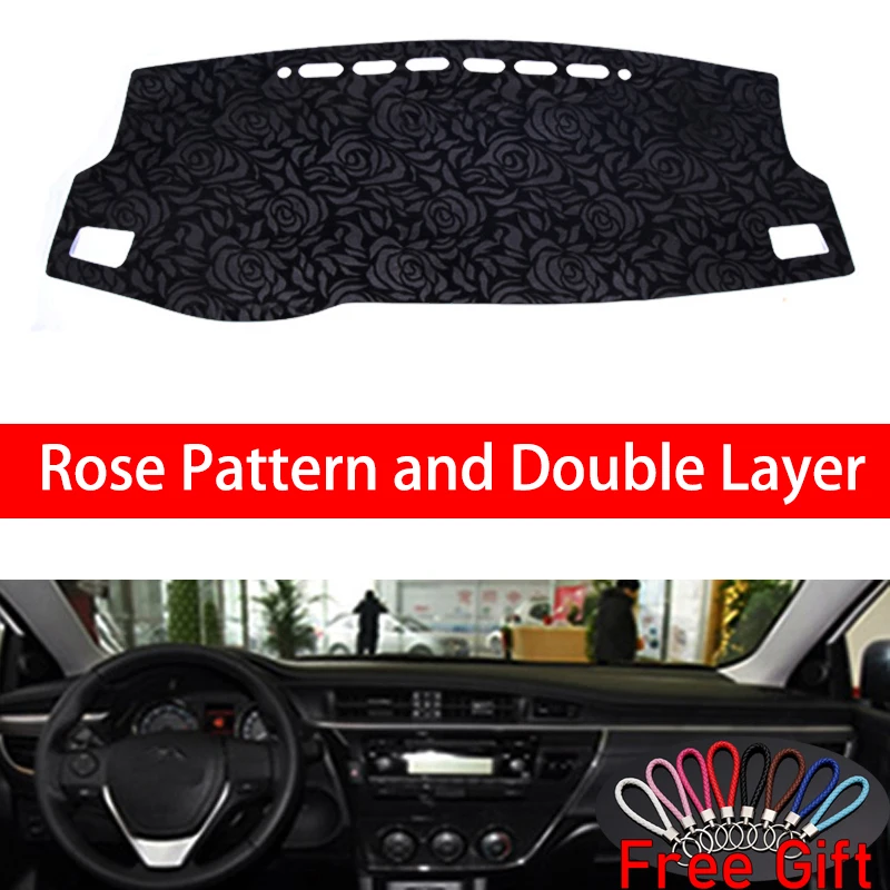 

Rose Pattern For Toyota corolla 2014 2015 2016 2017 2018 Dashboard Cover Car Stickers Car Decoration Car Accessories Car Decals