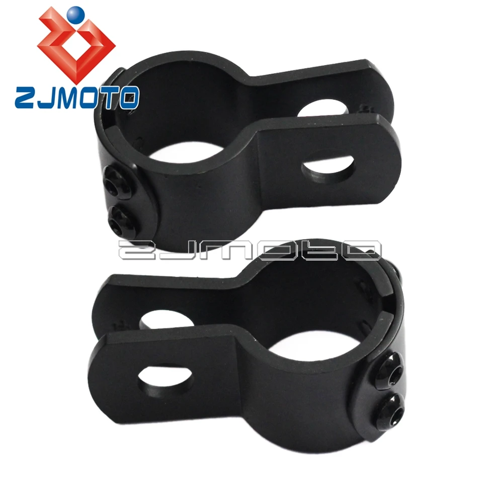 Черный мотоцикл на заказ 1-1/2 &quot1-1/4&quot 1-1/8 &quotшоссе ноги Peg крепление клевис зажимы