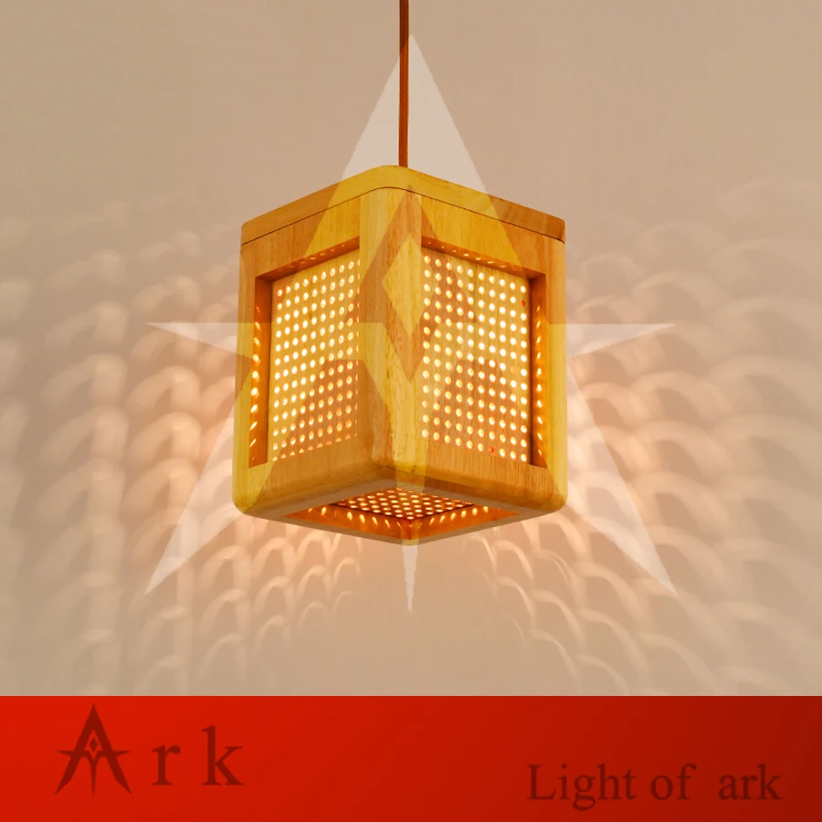 Деревянный кубический подвесной светильник ark светодиодная лампа ручной работы