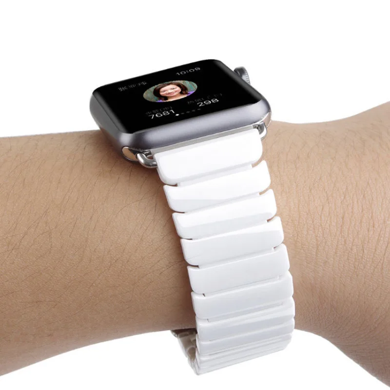 Стильный применимый Apple Watch керамический ремешок часов Quick Release Bar наручные часы ремешок Белый Черный часы ремень не выцветает 38 мм 42 мм