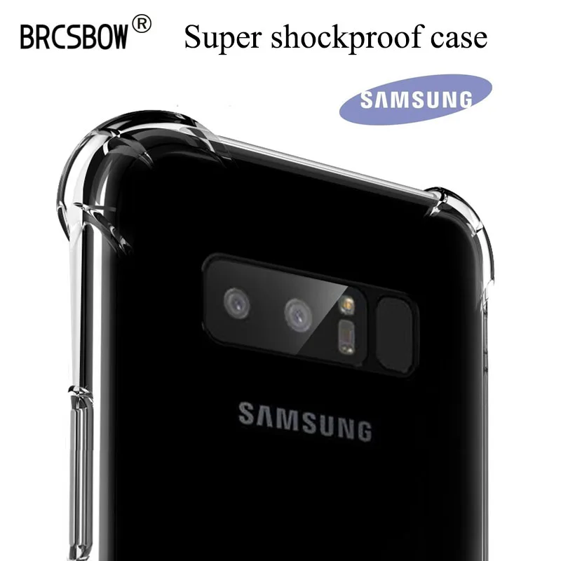 BRCSBOW противоударный бампер прозрачный силиконовый чехол для телефона Samsung Galaxy S8 S9