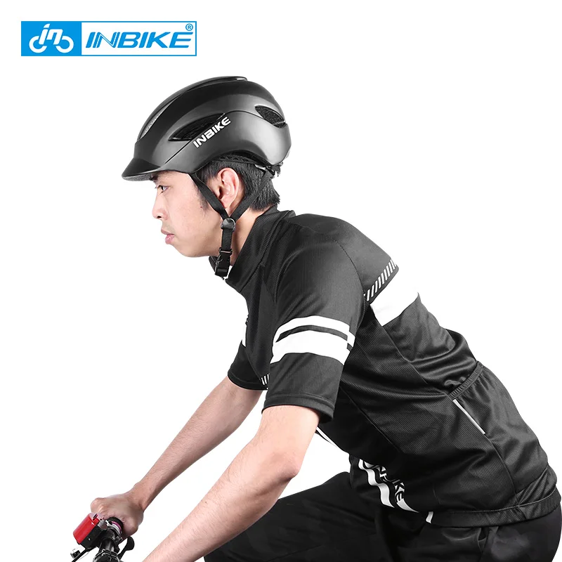 INBIKE City Road Cycling Helmet With Taillights Integrally-molded Men Women Bike BackLED Light For Bicycle Scooter | Спорт и