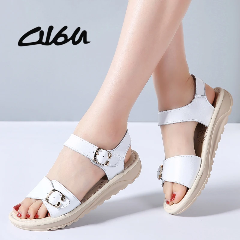 Женские Классические босоножки на плоской подошве O16U повседневные пляжные