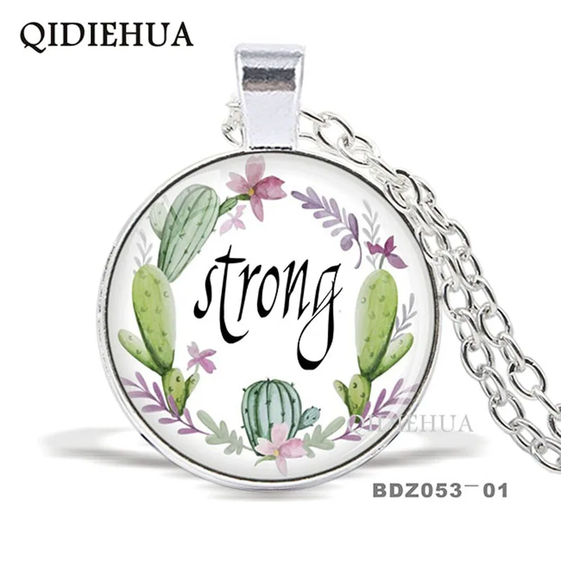 Новое прочное ожерелье &quotкактус&quot купол стеклянный кулон вдохновляющее
