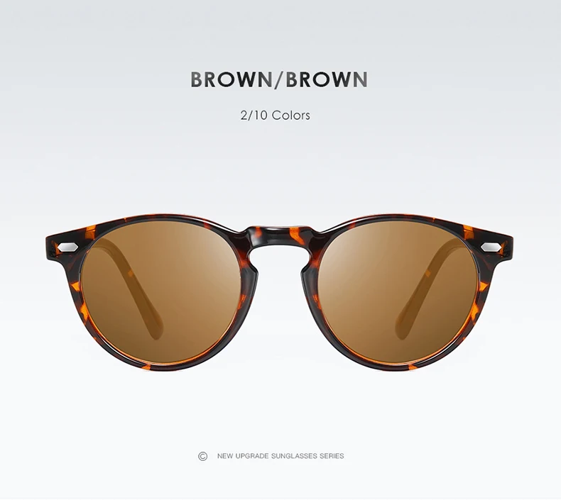 JackJad Fashion TR90 Frame Polarized Round Style Sunglasses Rivet Discolor Lens Brand Design Sun Glasses Oculos De Sol A576