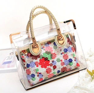 Free Shipping Summer New Style Transparent Jelly Handbag | Багаж и сумки