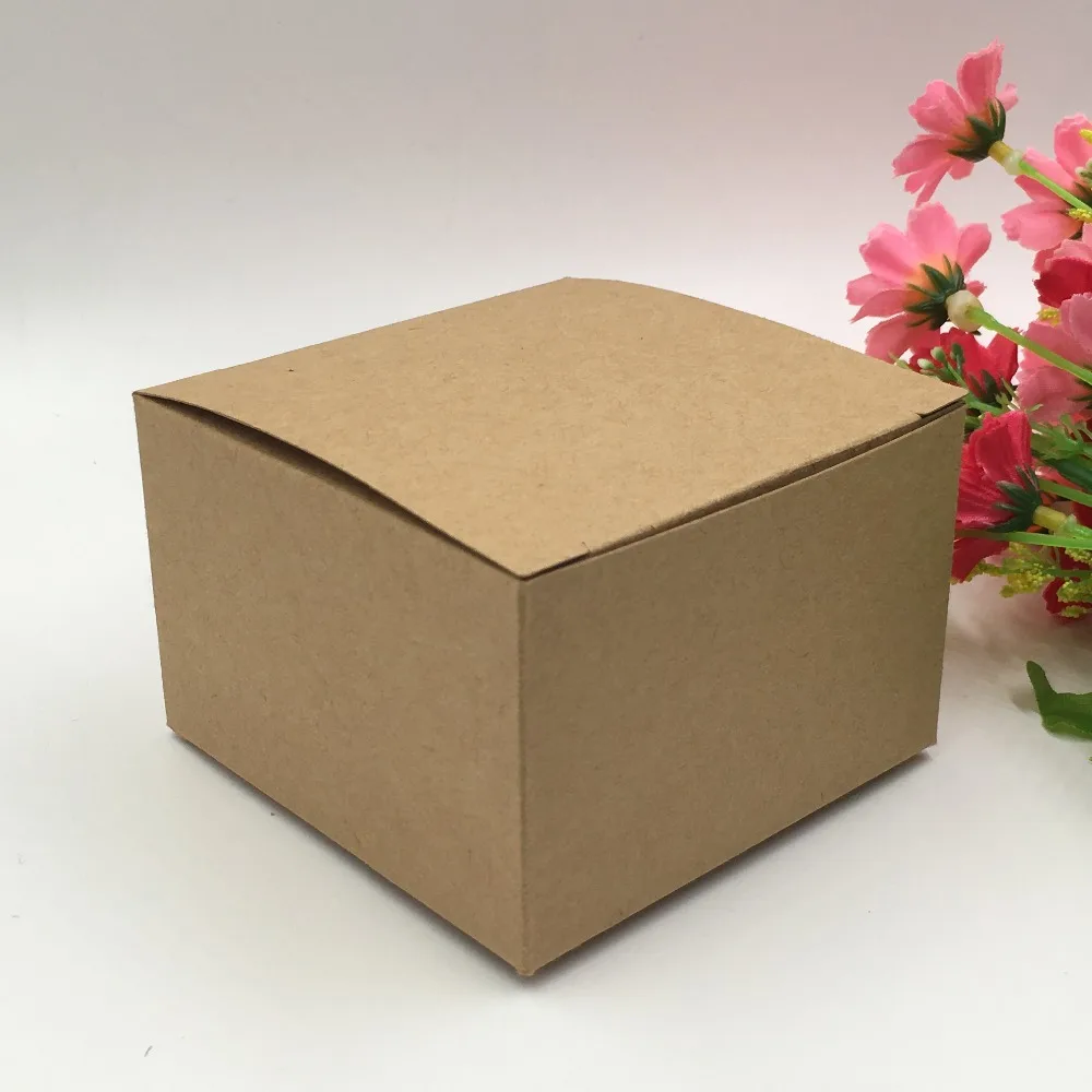 12 шт./лот двухразмерная крафт-бумага Cuboid упаковка коробки для ювелирных изделий
