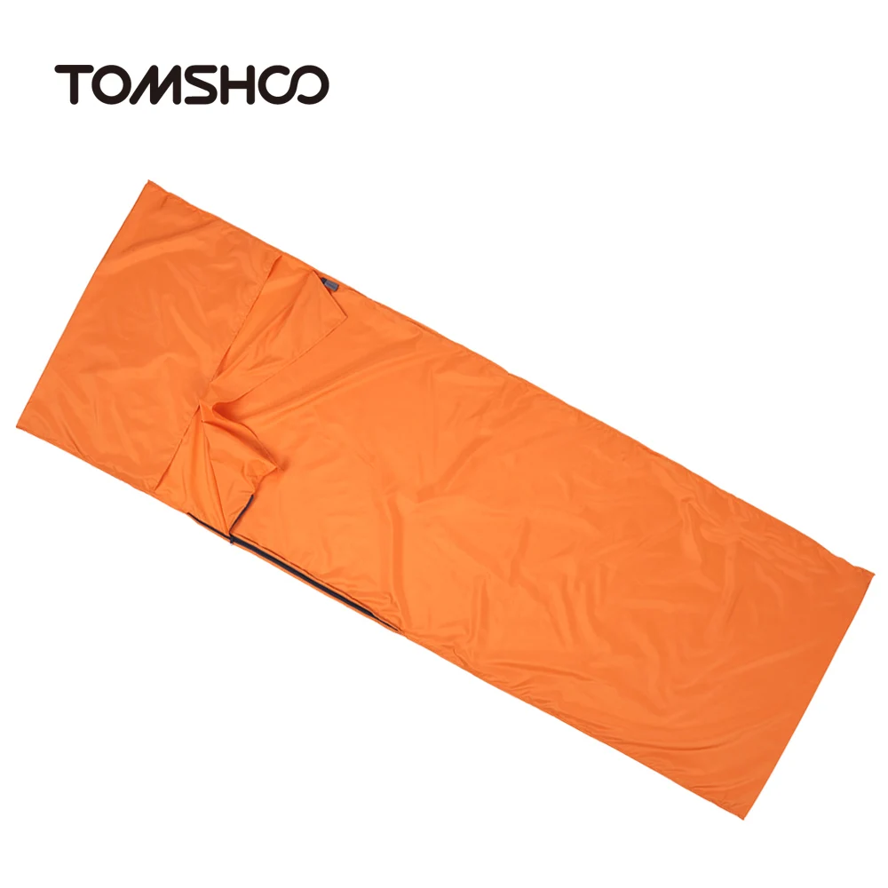 TOMSHOO 70*210 см спальный мешок для путешествий, кемпинга, одиночный спальный мешок с подушкой, спальный мешок из полиэстера эпонж - Цвет: Оранжевый