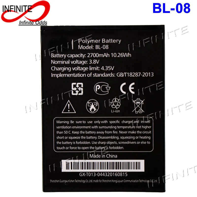 

BL-08 For THL 2015 Battery For THL 2015A Bateria Accumulator AKKU 2700mAh