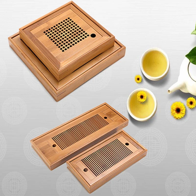 Бамбуковый чайный поднос Простой Высококачественный прямоугольный
