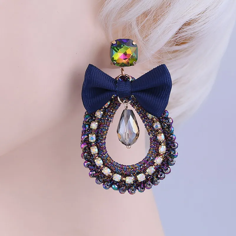 Женские длинные серьги Sehuoran с капельным кристаллом кристаллом|earrings for|earrings for