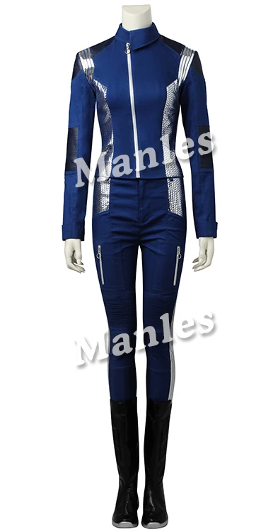 Startreks Beyond Costume костюм для косплея Майкл Бернхэм Синяя Униформа куртка брюки женская обувь для карнавального костюма на Хэллоуин наряд