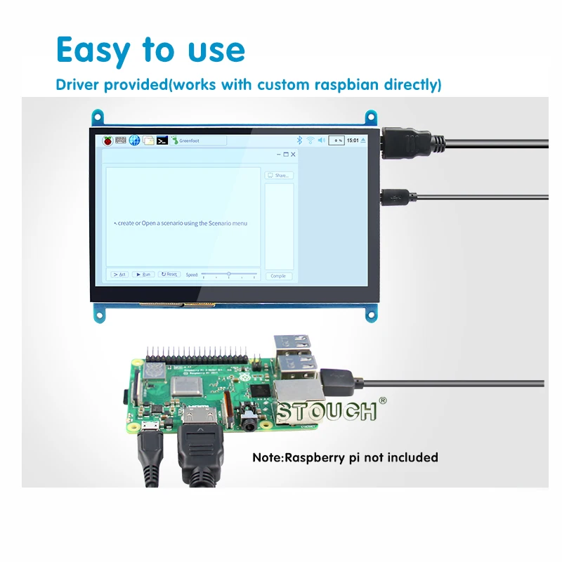 Raspberry Pi 3 Дисплей kit 7 дюймов сенсорный экран Экран HDMI HD ЖК дисплей на