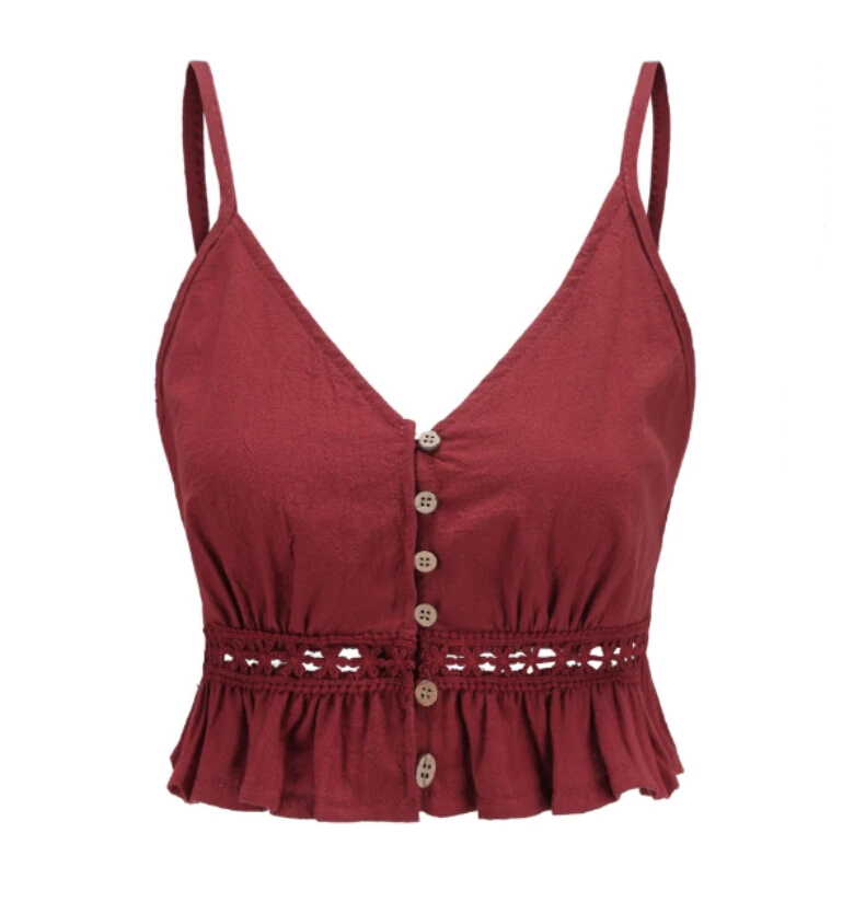 Модный женский Повседневный Топ с v образным вырезом на пуговицах вырезами