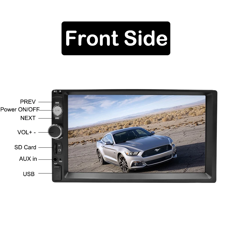 Автомагнитола 7 "HD 2 Din мультимедийный плеер с сенсорным экраном MP5 Bluetooth USB TF FM