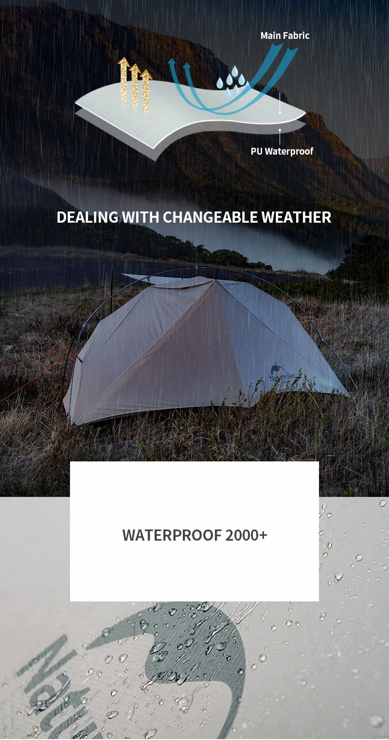 Naturehike палатка 930 г серии VIK палатка 20D силиконовый нейлоновый алюминиевый полюс Сверхлегкий Тент Открытый 1 человек палатки NH18W001-K