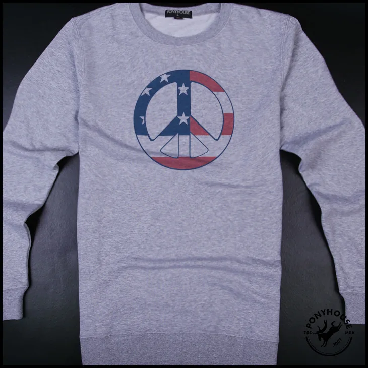 2015 H гав OCI RXD анти война мир одежда знак мира свитер мужчин толстовки|sweatshirt