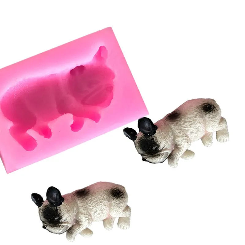 

Small Bulldog Fondant Cake Mousse Mold 3D Soft Clay Chocolate Tool L004